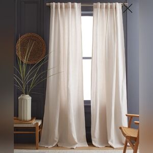 NWT! Quince Linen Heavy Sand Filtering Curtains, 48" x 96"- 2 Panels. (Y70)